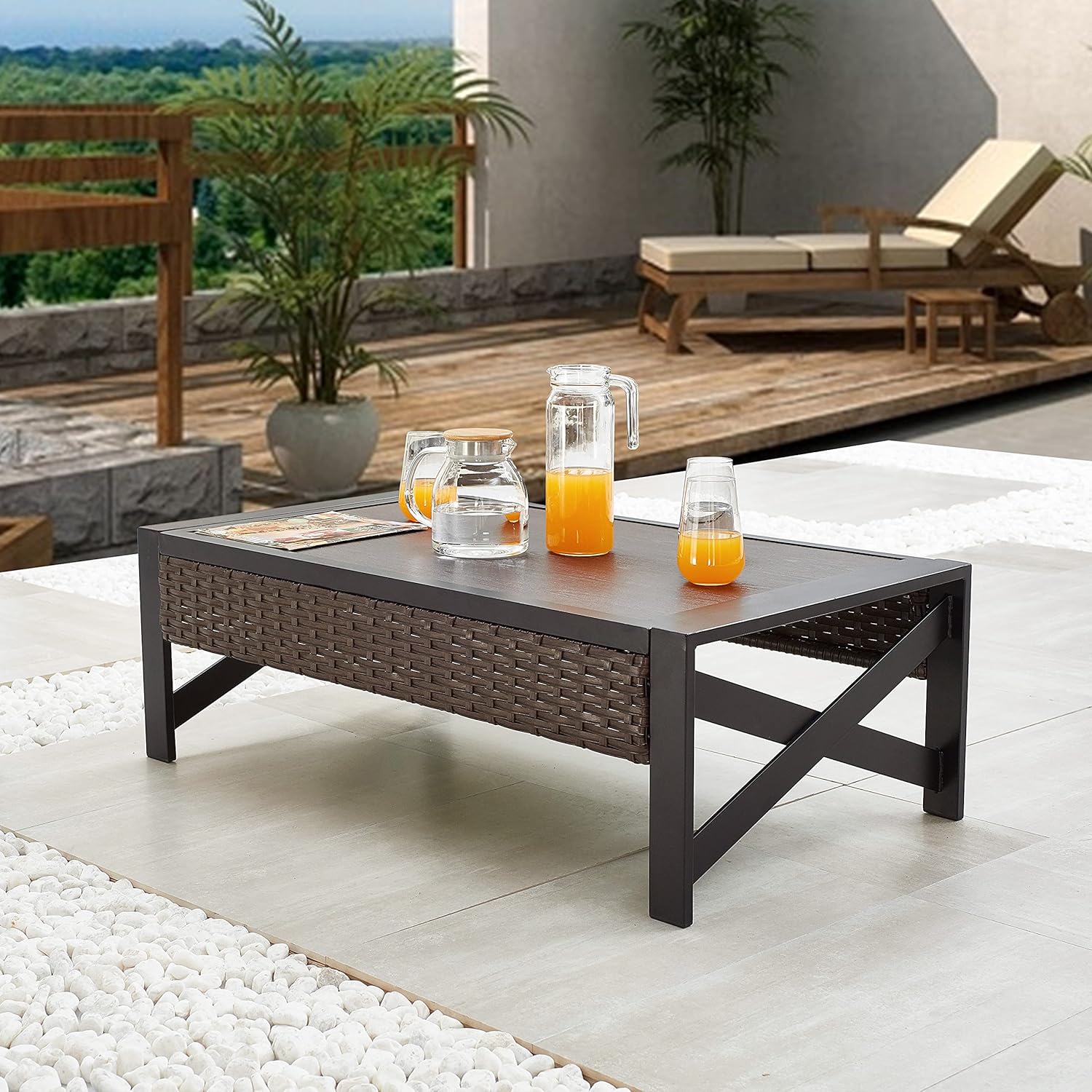 Patio Tables LOKATSE HOME Patio Dining Furniture Outdoor Square