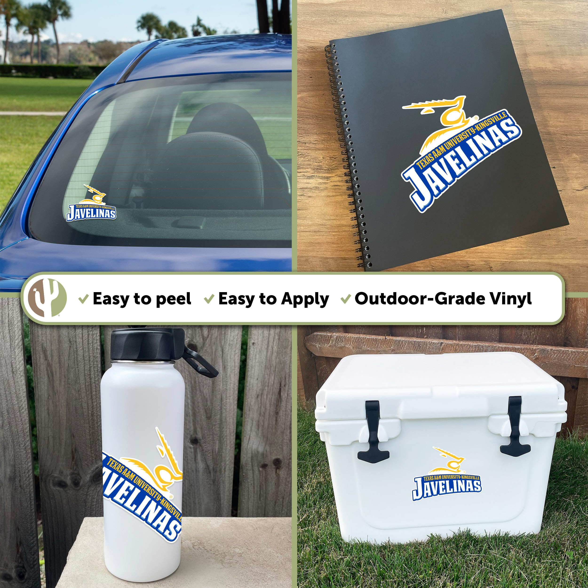 Desert Cactus Texas A&M University Stickers - Officially Licensed Aggies Vinyl Decals For Laptop, Car, Water Bottle - View #2