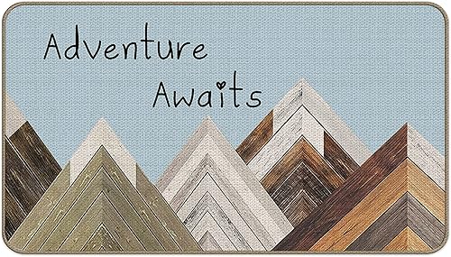 TopXmai Airstream Camper Adventure Awaits - Felpudo decorativo para campamento, amantes de los campistas, regalo para autocaravanas, casa rodante,