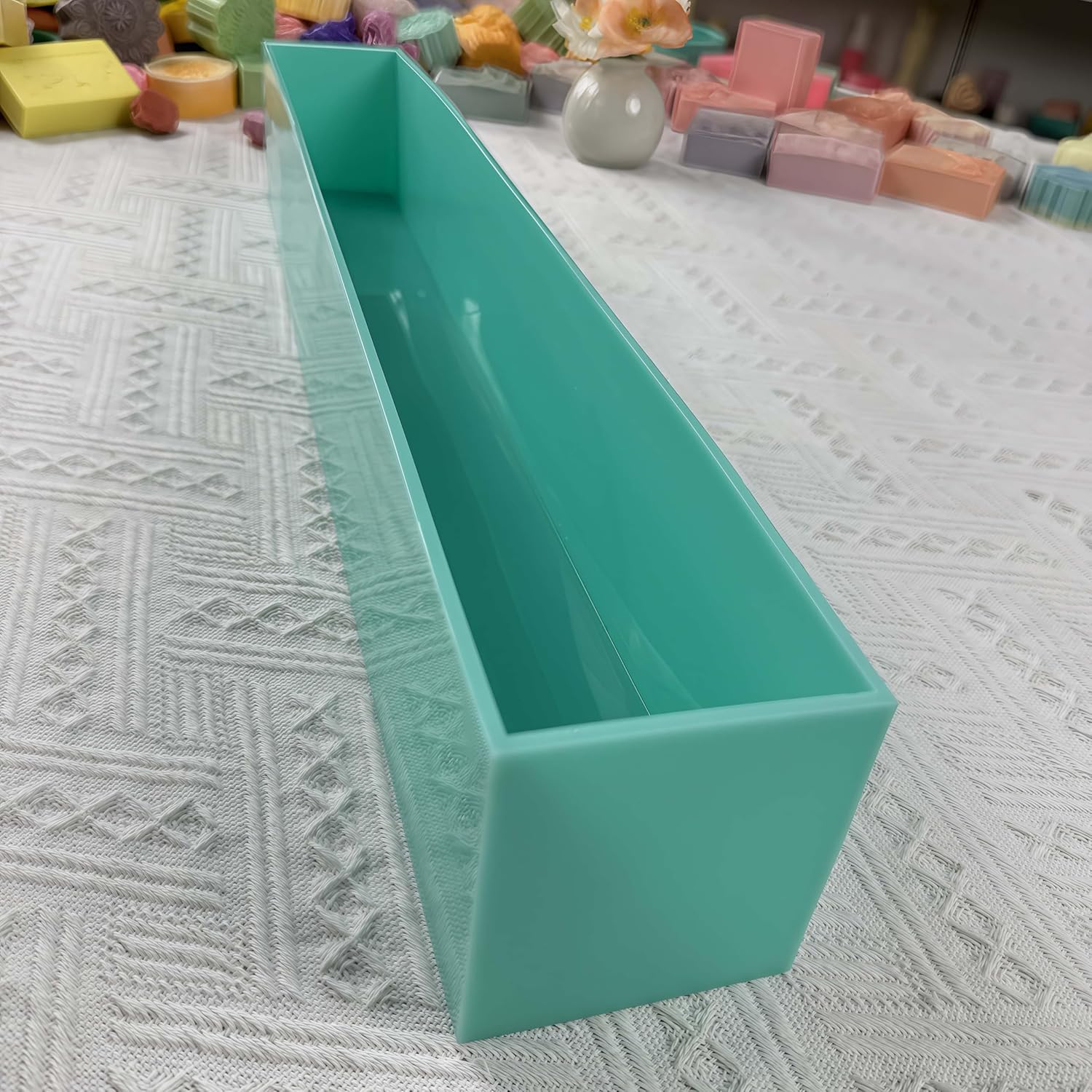 20.5 * 2.8 * 3.2 inch Soap Liner Mold Natural Soap Making Silicone Liners Tray Slab Mold Capacity 104 oz,6.5 lb