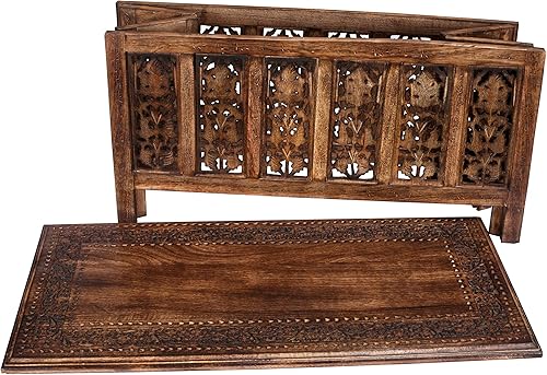 Miniatura 9 de Mesa auxiliar rectangular de madera, mesa de centro vintage de madera, mesa de centro de madera moderna, mesas auxiliares, mesa de entrada, mesa