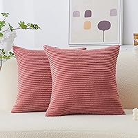 Vista 38 de Home Brilliant Fundas de Almohada Decorativas Blancas de 16x16, Juego de 2, Fundas de Almohada Decorativas de Acento, Funda de Almohada