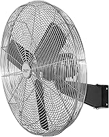 Comfort Zone 30" Oscillating High Velocity Industrial Wall Fan - All-Metal, 2-Speed, Adjustable Tilt, Durable for Garage & Workshop CZHVW30EX