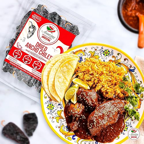 Miniatura 2 de Paquete de 6 pimientos secos - Ancho, Guajillo, Pasilla, Arbol, Chipotle, Cascabel (24 oz en total). Por Amazing Chiles & Spices