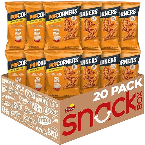 Miniatura 29 de Popcorners - Paquete de bocadillos sin gluten, Cheddar blanco, 1oz (paquete de 20)