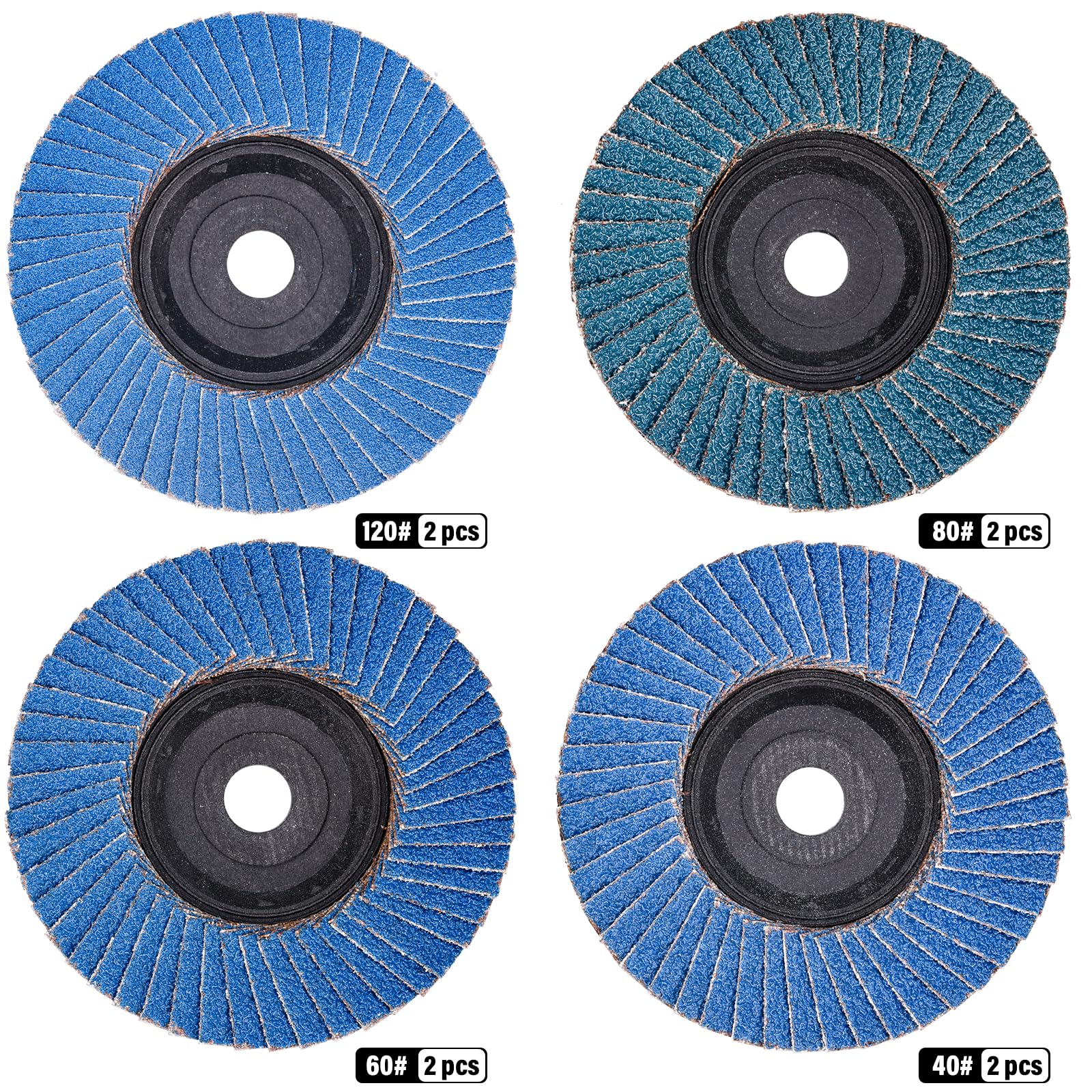 8 sztuk tarcz wachlarzowych ø 76 mm x 10 mm krążki szlifierskie talerze szlifierskie 40 60 80 120 ziarnistość zestaw krążków lamelowych do szlifierki kątowej maszyny polerskiej