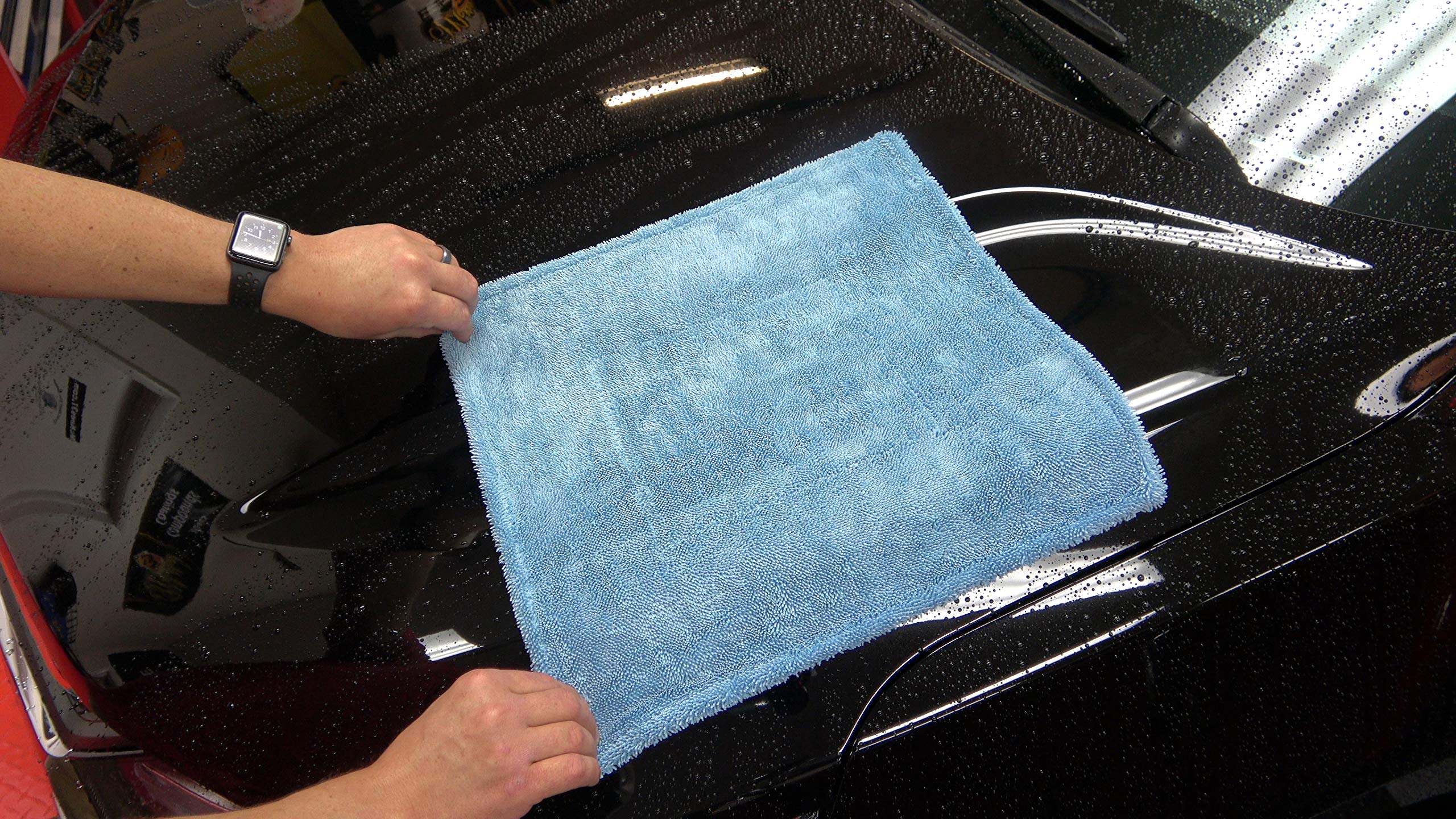 McKee's 37 MK37-G1100-3 Glacier 1100 GSM Drying Towel, 16 x 16 Inches, (Pack of 3)