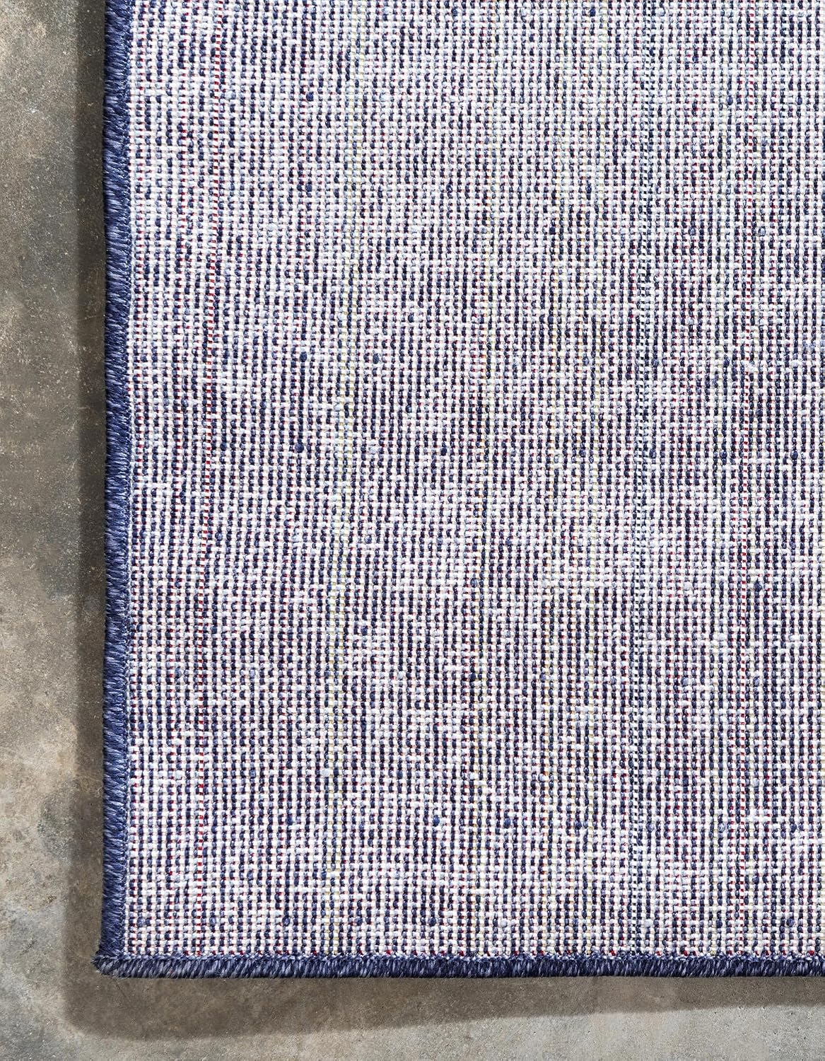 Rugs.com Angelica Collection Rug – 8 Ft Runner Navy Blue Medium Rug Perfect for Hallways, Entryways