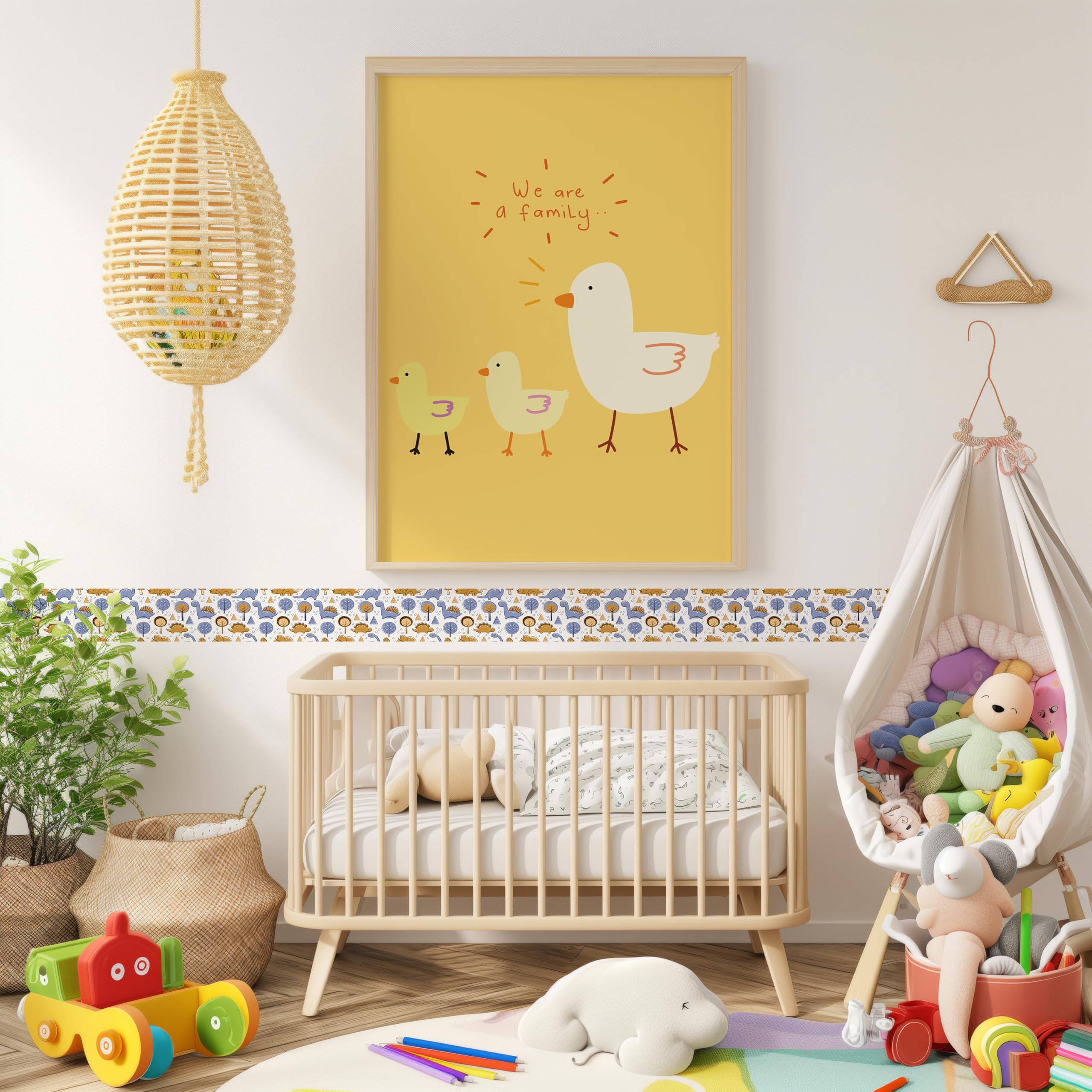 Bordo murale "Dinosauri" Greca decorativa per pareti cameretta bambini, adesivo riposizionabile e lavabile, facile applicazione e rimozione. Scopri la collezione