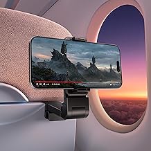JSAUX Airplane Travel Essentials, Airplane Phone Holder, 360 Degree Rotation Phone Holder, Travel Accessories for Flying, Hands free for Plane Flying