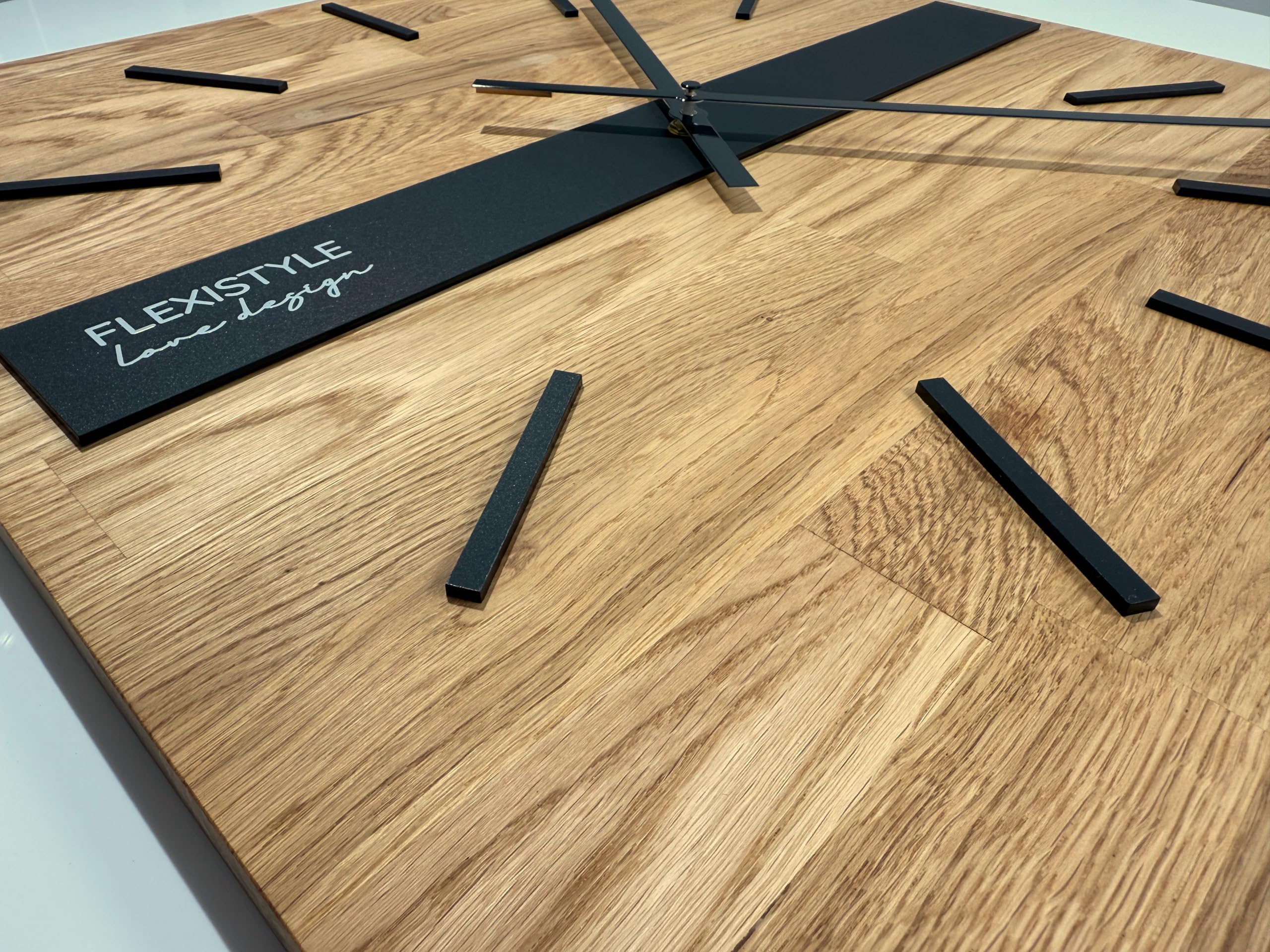 Houten Wandklok - Geen Tikkend Geluid! - 45 cm - Hout/ Metaal- Forest