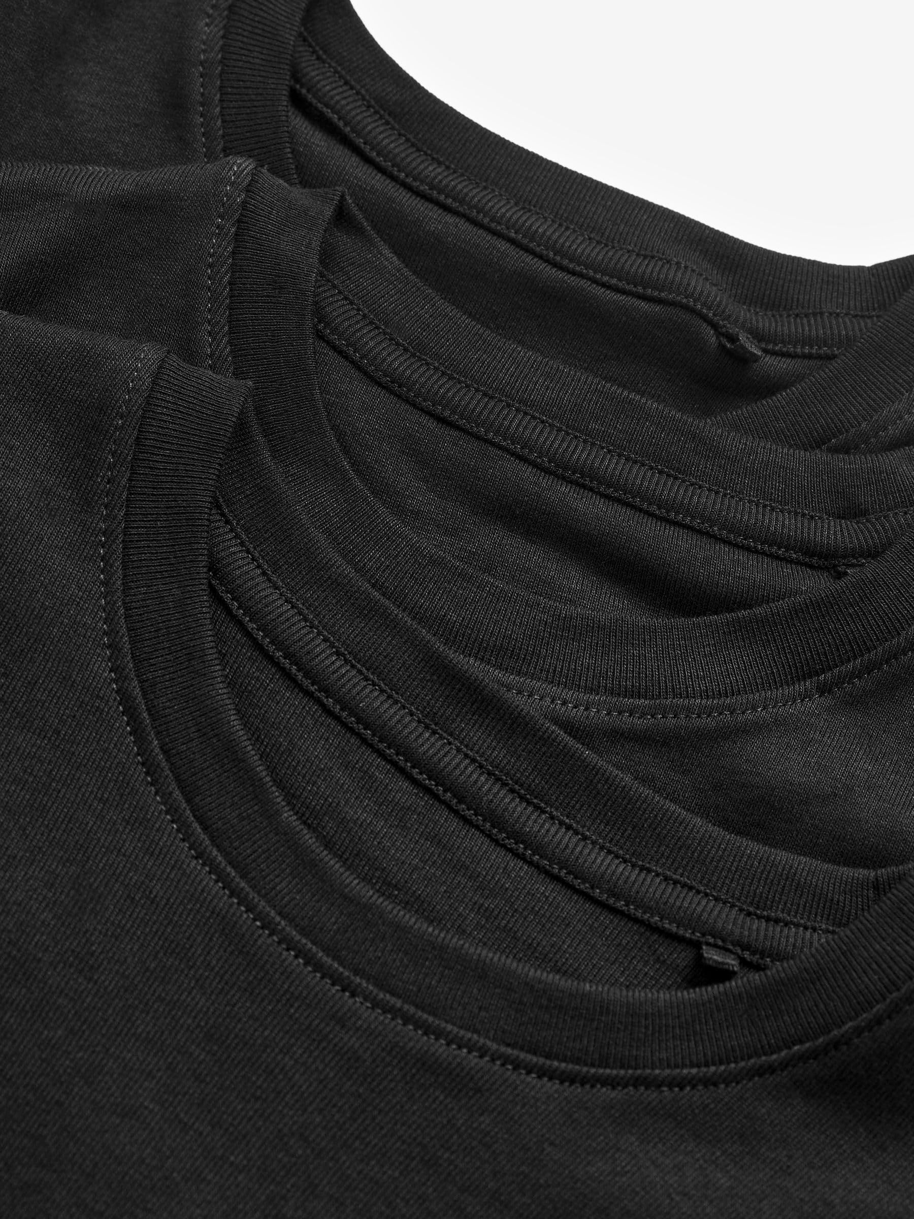 NEXT Niños Pack de 3 Camisetas de Manga Corta 100% algodón Negro 18 Meses-24 Meses