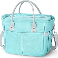 Vista 14 de Kipbelif - Bolsas de almuerzo aisladas bonitas y elegantes para mujeres – Lonchera grande y funcional para adultos, bolsa estilo bolso para trabajar