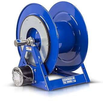 Coxreels 1175-6-200-E Electric DC Non-Explosion Proof Motor Rewind Hose Reel 1" I.D., 200 hose capacity, less hose, 3000 PSI,Blue