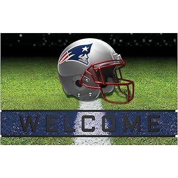Amazon Com Team Sports America New England Patriots Nfl Embossed Outdoor Safe Mat 30 W X 18 H Garden Outdoor