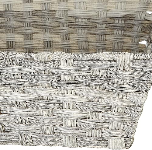 Miniatura 2 de Whitmor Split Rattique Shelf Tote Gris Wash