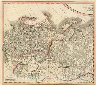 Historic Pictoric Map : Russian Empire west., 1799, Vintage Wall Art : 36in x 32in