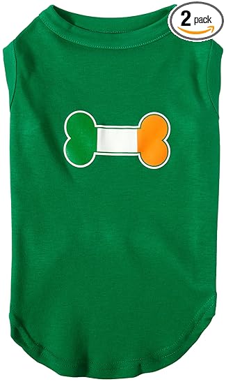 Mirage Pet Products 16-Inch Bone Flag Ireland Screen Print Shirt for Pets, X-Large, Emerald Green