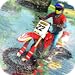 Beach Water Surfer Bike Racing
