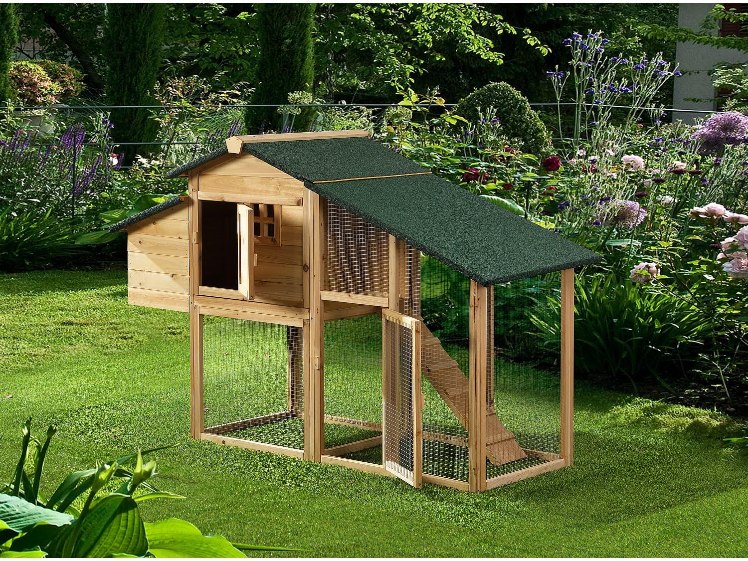 Vente-unique - Gallinero Levas - L 173cm x A 63.8cm x H 108.4cm - Pino - Color Natural Claro