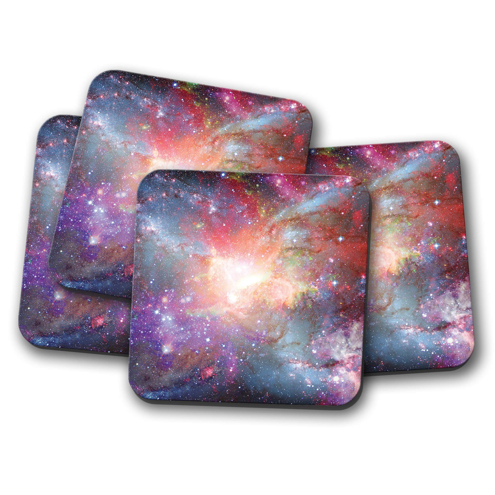 4 Set - Space Nebula Coaster - Galaxy Astronomy Sky Fun #8734