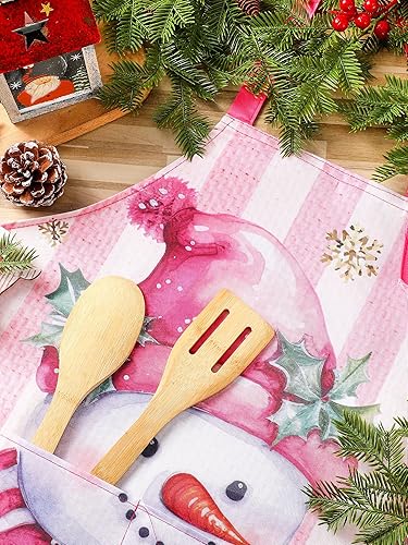 Miniatura 6 de Bencailor 6 delantales de primavera impermeables con diseño de mariposas y flores, delantales de cocina ajustables para hornear