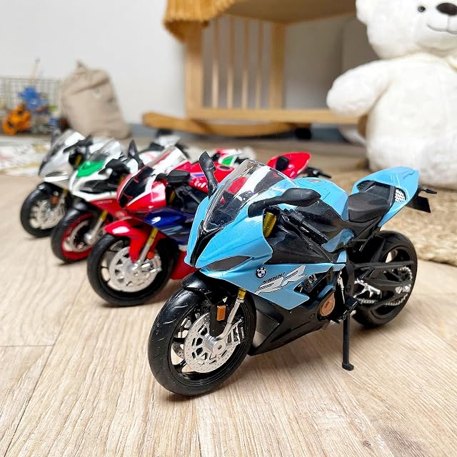 Foto 4 de 4 de Turbo Challenge - Moto BMW S1000RR Escala 1/2-029921 - Color Rojo, Blanco y Azul - 20 cm - Metal