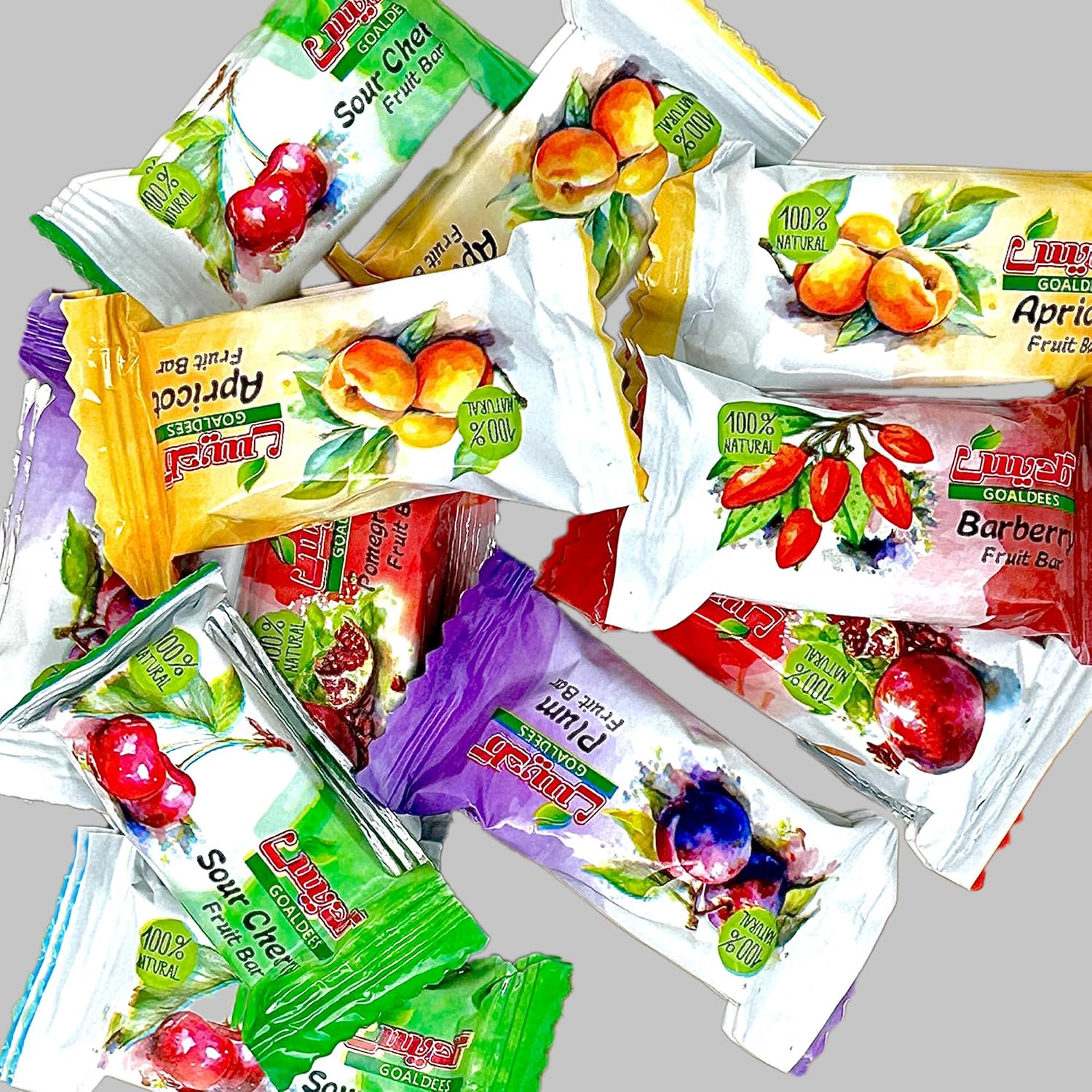 GOALDEES Sour Bite-Size Fruit Bar Lavashak - Traditional Persian Snack 1 lb thumbnail