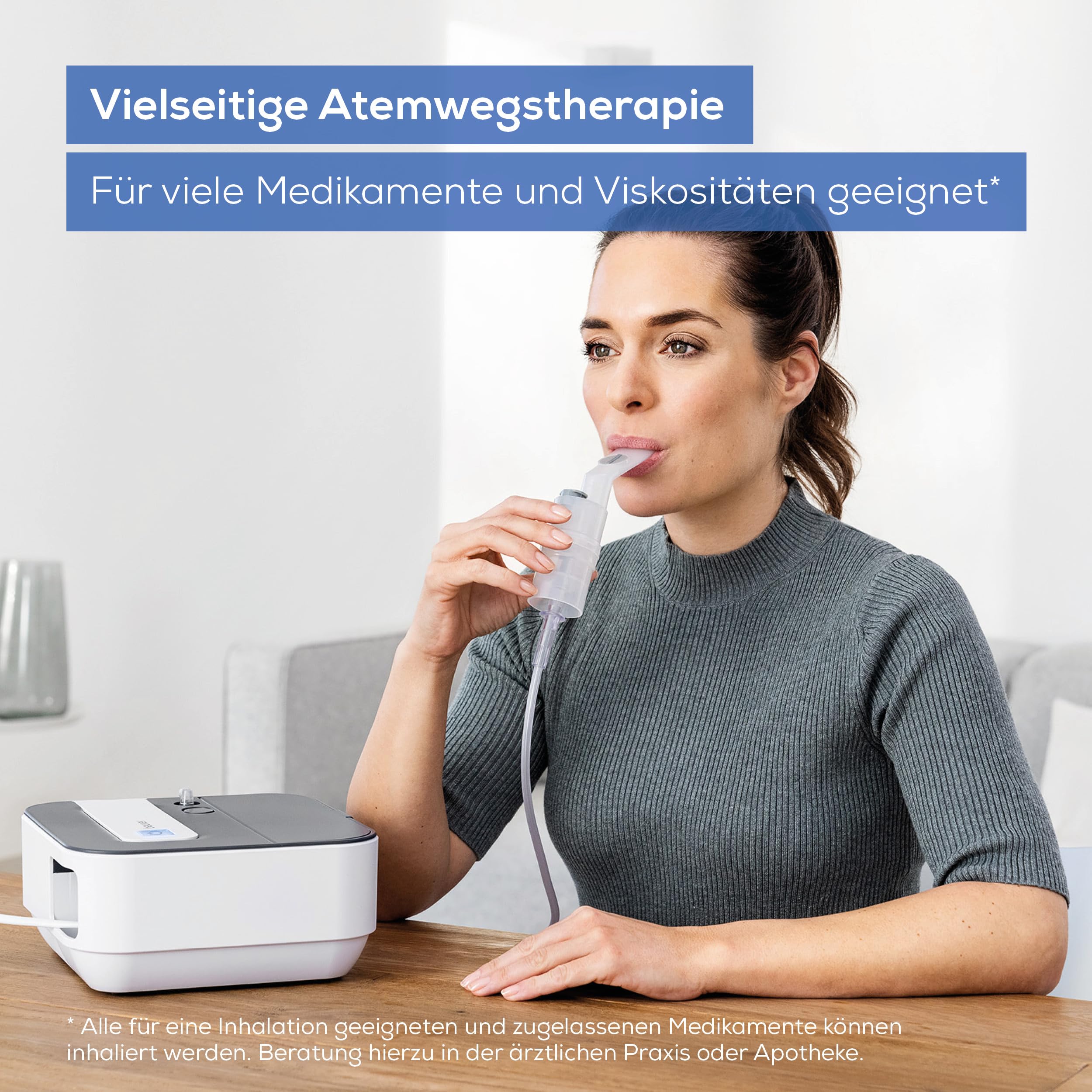 Beurer IH 28 Pro Inhalator, Verneblerset mit hochwertigen Silikonmasken & Nasendusche, hohe Vernebelungsleistung, Inhalationsgerät zur Atemwegstherapie, für Kinder & Erwachsene