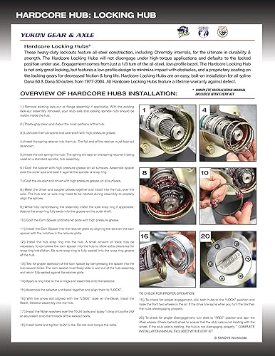 Miniatura 12 de Yukon Gear & Axle (YHC70001) Kit de buje de bloqueo para Dana 60 35 Spline