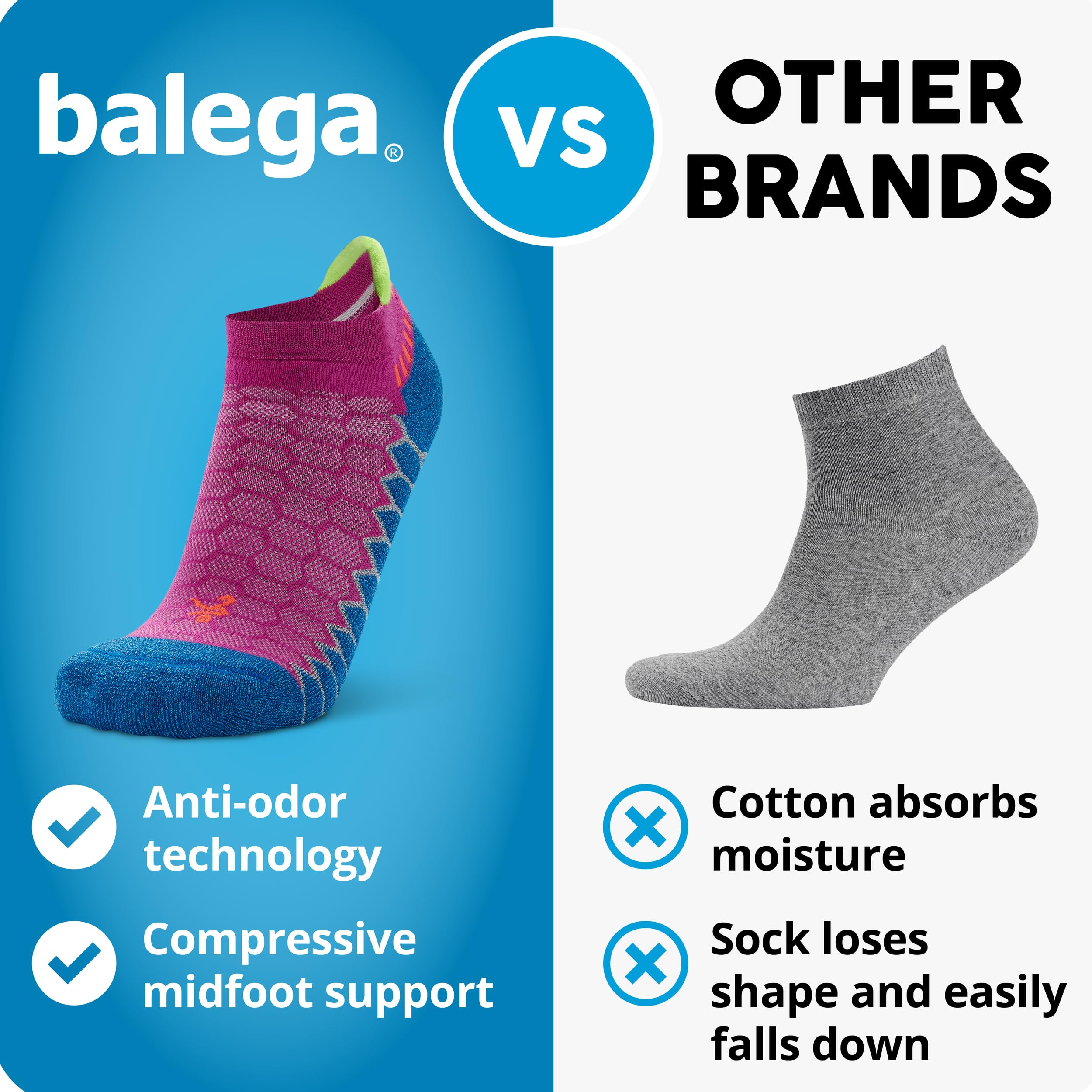 Balega Calcetines (Pack de 3) Unisex Adulto