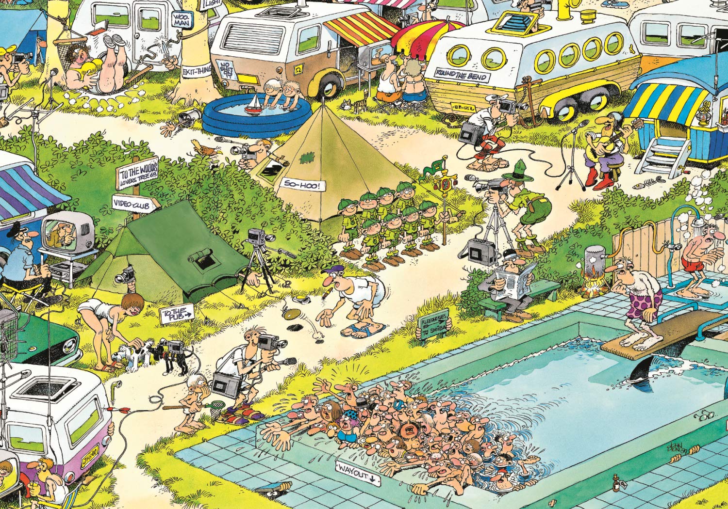 Jumbo Spiele 82034 Jan Van Haasteren Camping Chaos 1000 Teile Puzzle