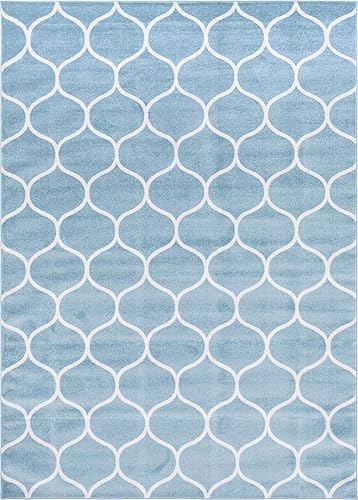 Miniatura 412 de Rugs.com Lattice Frieze Collection Alfombra – 4 x 6 pies, alfombra mediana negra perfecta para salas de estar, comedores grandes, planos abiertos