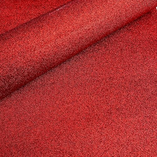 Papel tapiz autoadhesivo con purpurina roja, papel de contacto decorativo con purpurina brillante para despegar y pegar (17.4 x 78.8 pulgadas)