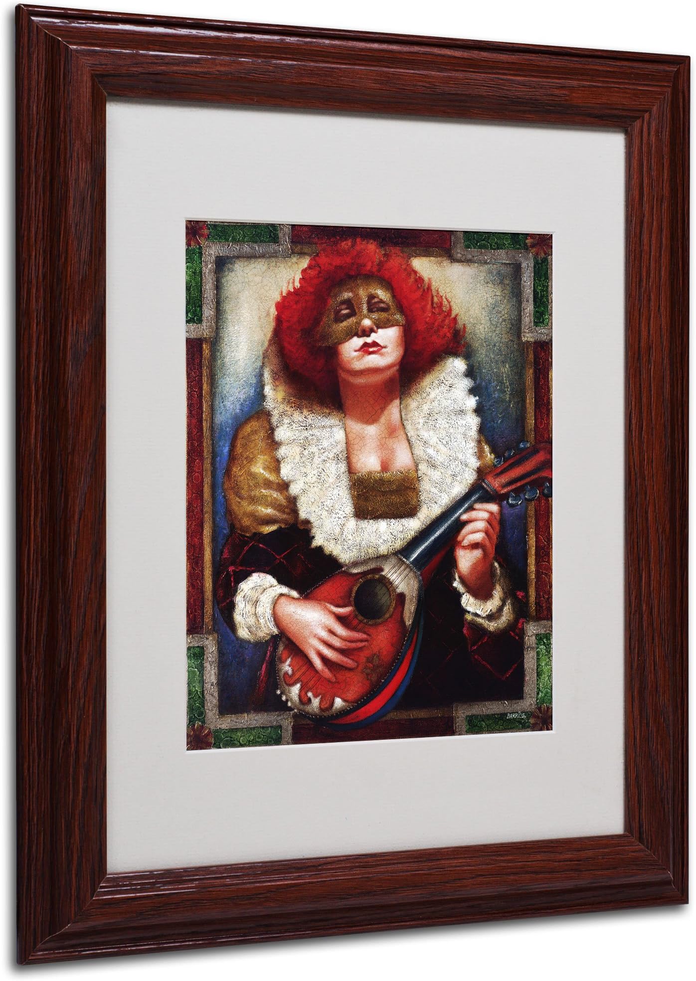 Lady of Laudes Artwork by Edgar Barrios, Wood Frame, 11 by 14-Inch