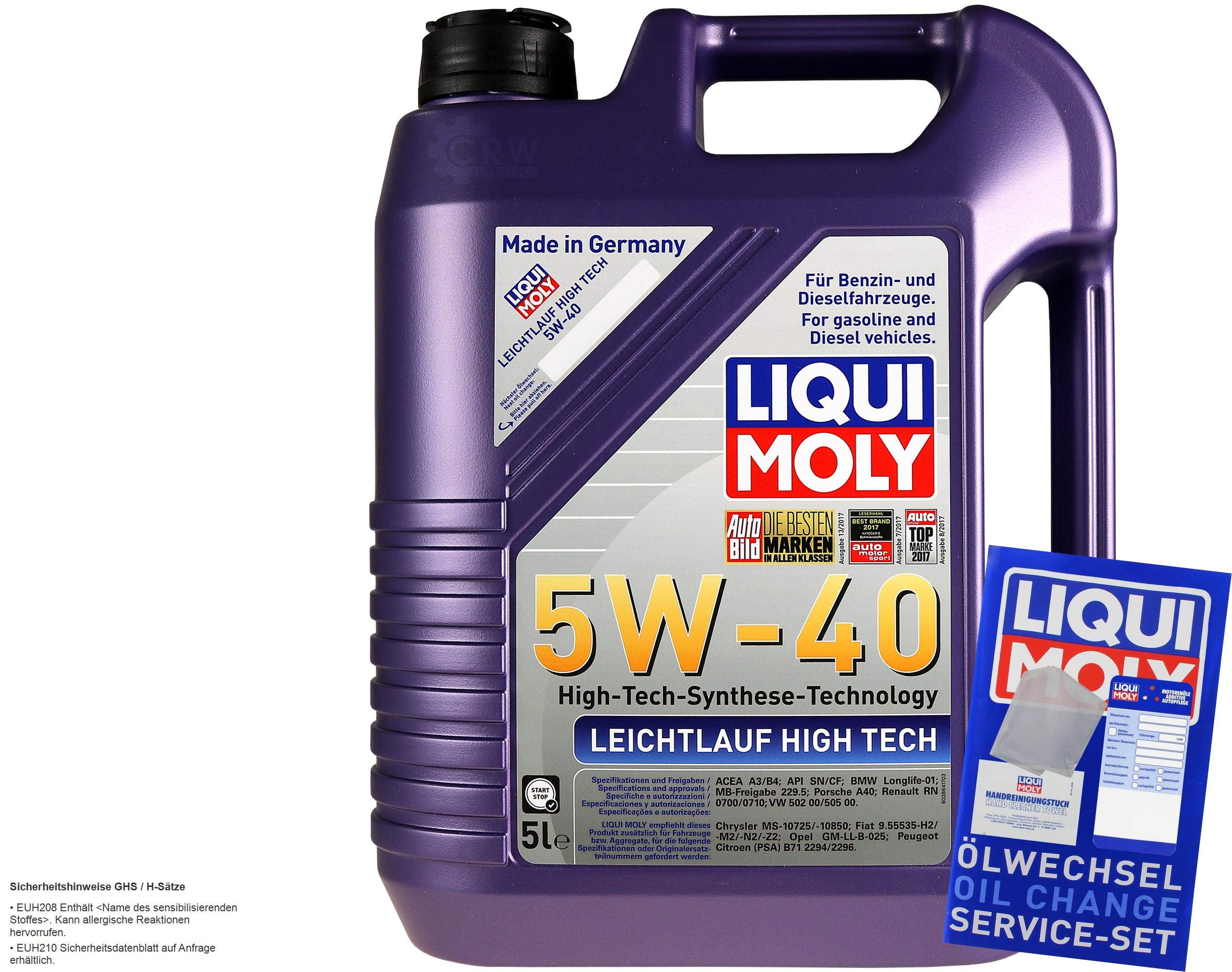 Kit d'inspection 10 l LM LL High Tech 5W-40 + filtre à air MANN
