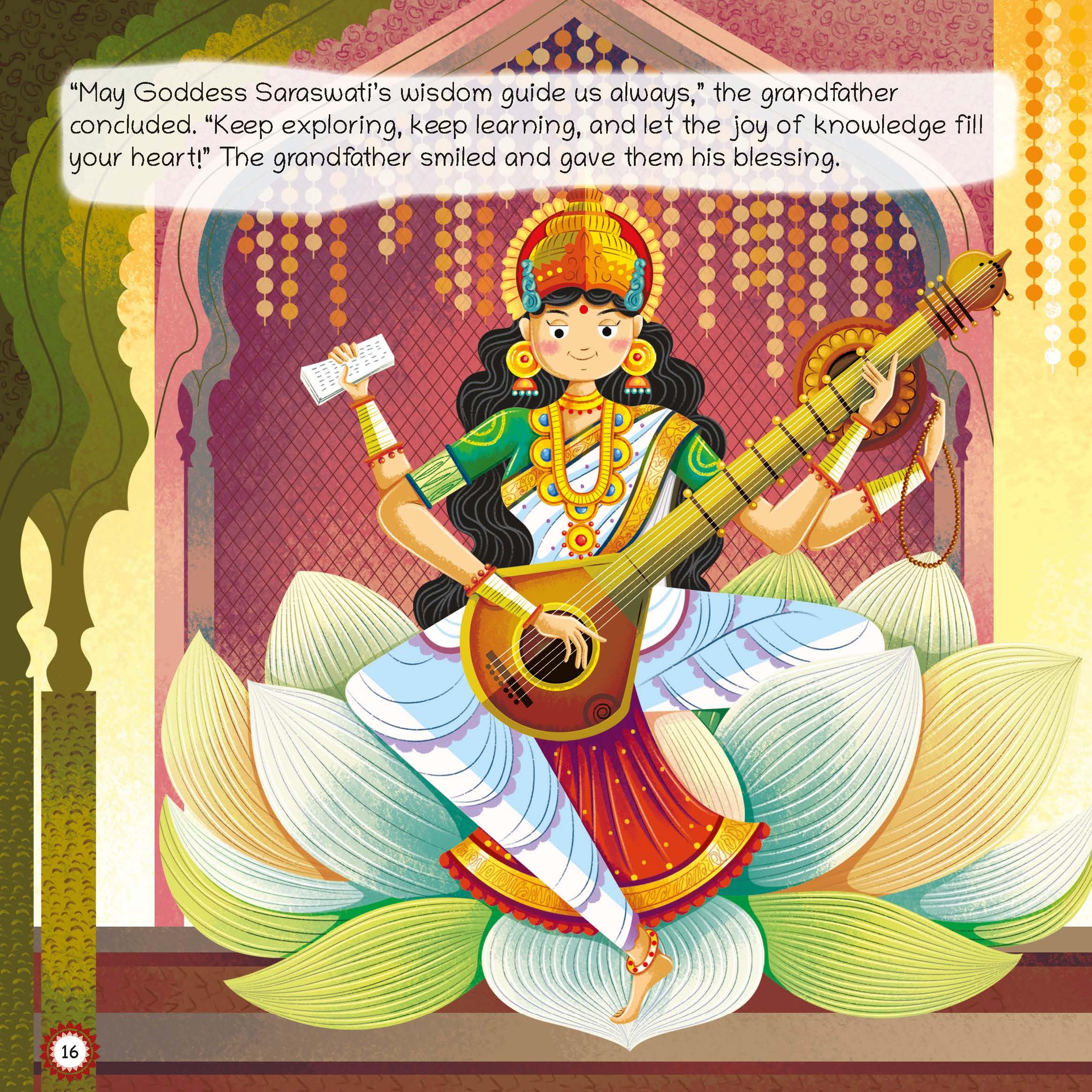 Oswaal Lil Legends My Little Board Book of Mythological Tales of Goddess Saraswati for Kids Age 3+ Years | Enchanting Indian Stories with Colourful Illustrations | Hindu Mythology Picture Book 4