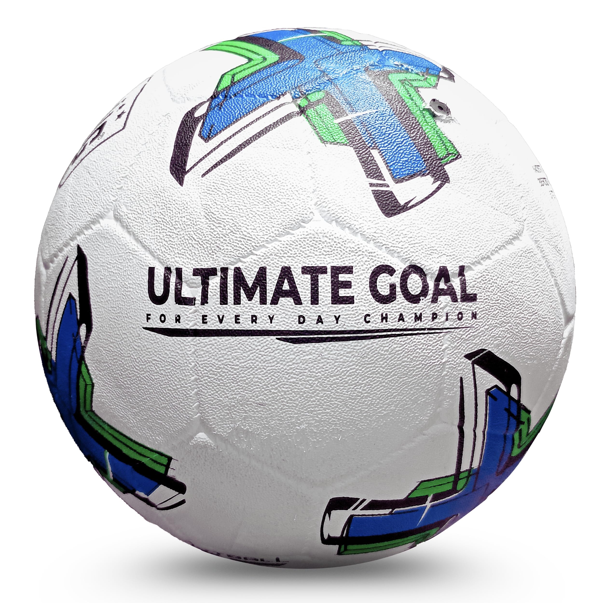 UG Sports Rubber Moulded Football | 32 Panel Rubber Moulded Design for Indoor & Outdoor | Waterproof - Size 5 (White/Blue)-image-45