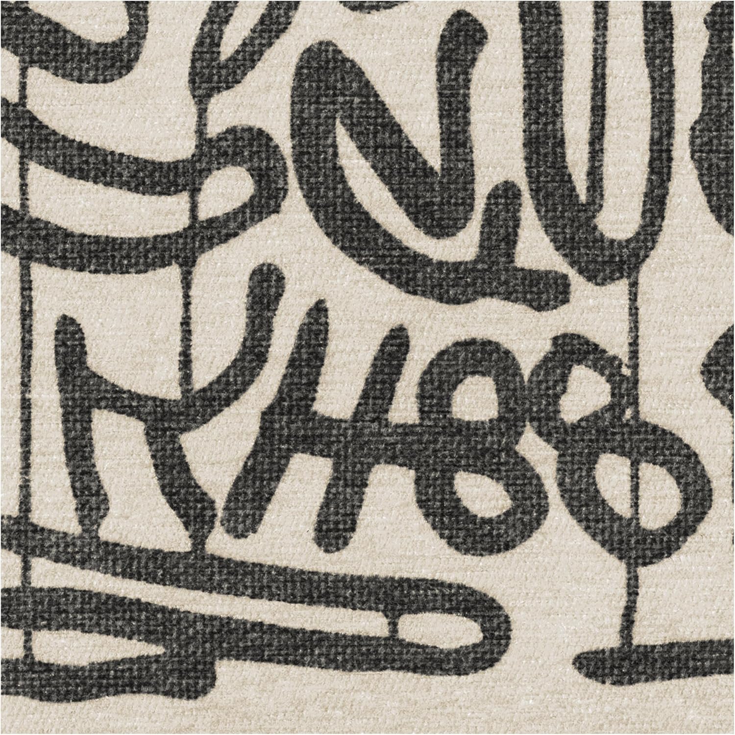RUGGABLE x Keith Haring Washable Area Rug 8x10 Black Ivory
