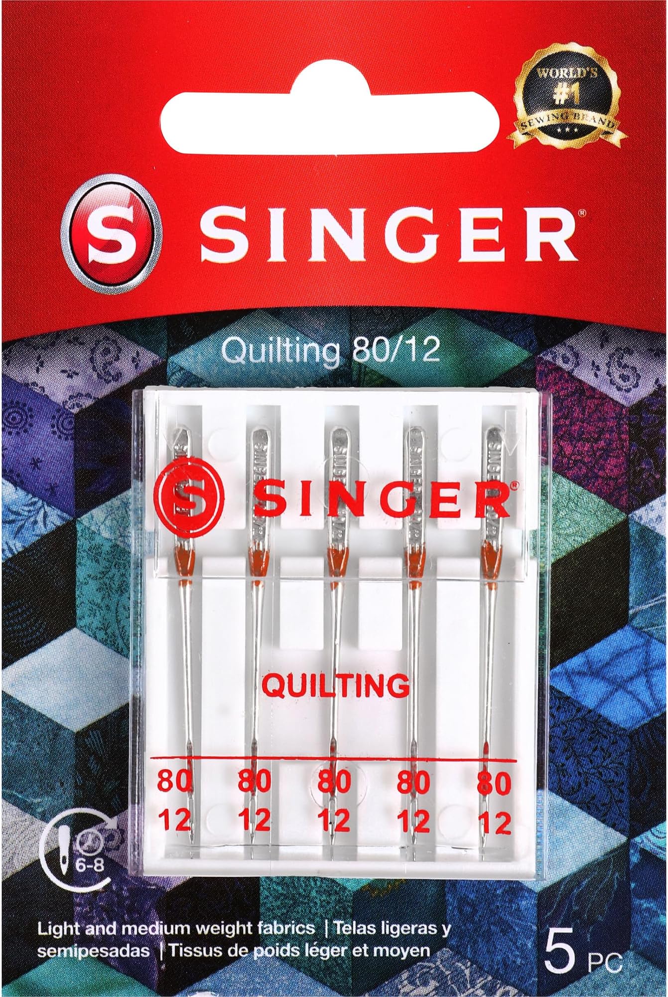 SINGER Size 80/12 Universal Machine Quilting Needles