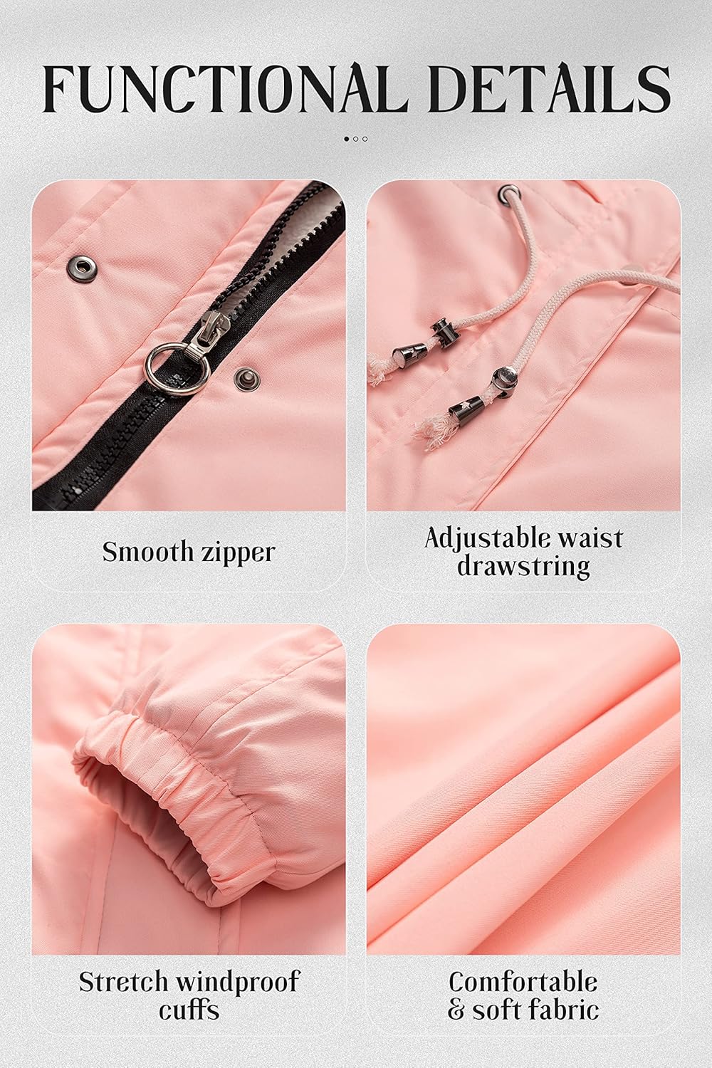 Chrisuno Women's Mid-Length Parka Winter Outerwear Jacket Soft Fleece Warm Snow Coat - Image 7