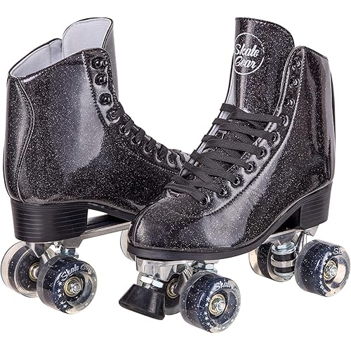 Skate Gear Sparkly Retro Quad Roller Skates