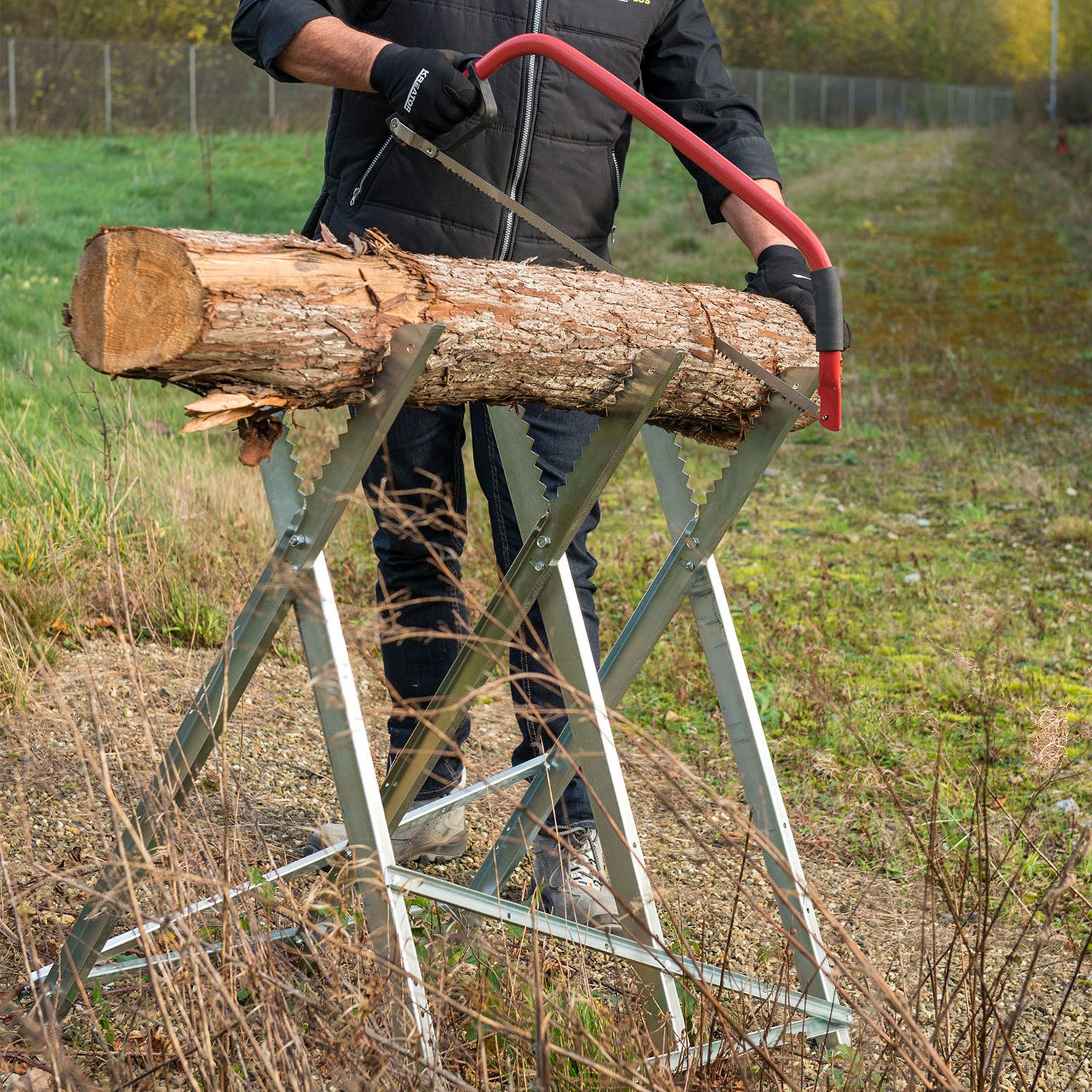 KREATOR KRTGR9201 - Caballete para serrar troncos