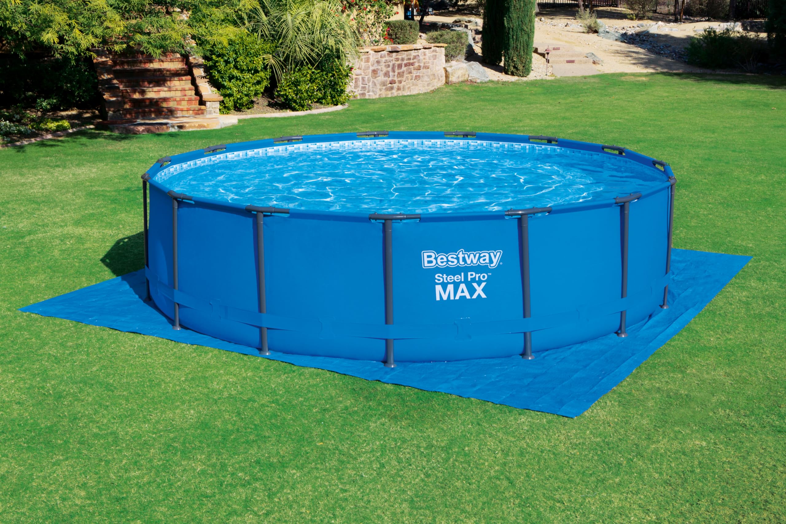 Bestway | Tkanina ochronna do basenów naziemnych i spa z hydromasażem, 4,57 m, niebieska