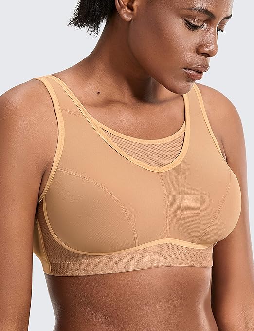 CHUMIAN Reggiseno Sportivo Post-Chirurgico Donna Bralette Senza Ferretto Taglie Forti Reggiseni Con Chiusura Frontale (Beige, S - Foto 12