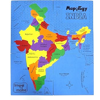 Amazon.com: Imagimake: Mapology India- States of India ...