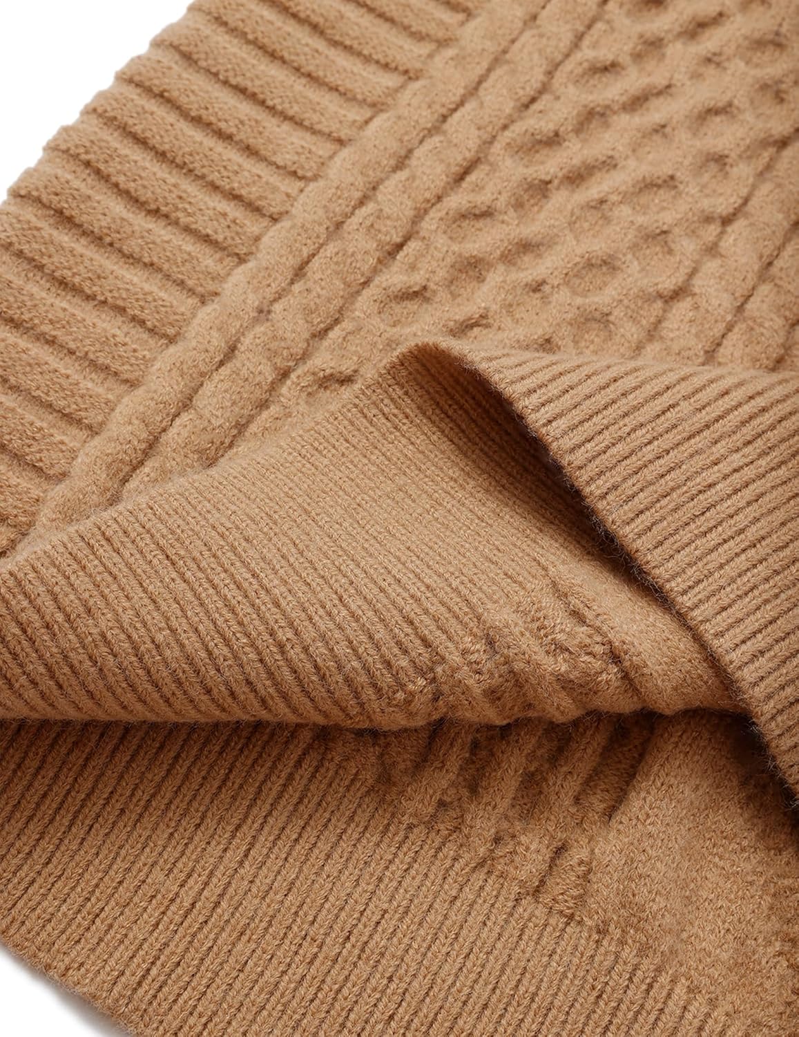 Aelfric Eden Oversized Sweater for Women Turtleneck Long Sleeve Sweater Arctic Velvet Knit Pullover - Image 4