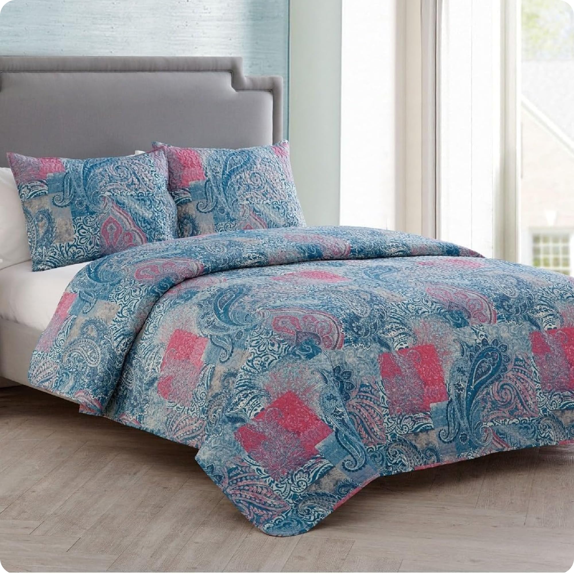 VCNY Home 3-Piece King Size Quilt Set