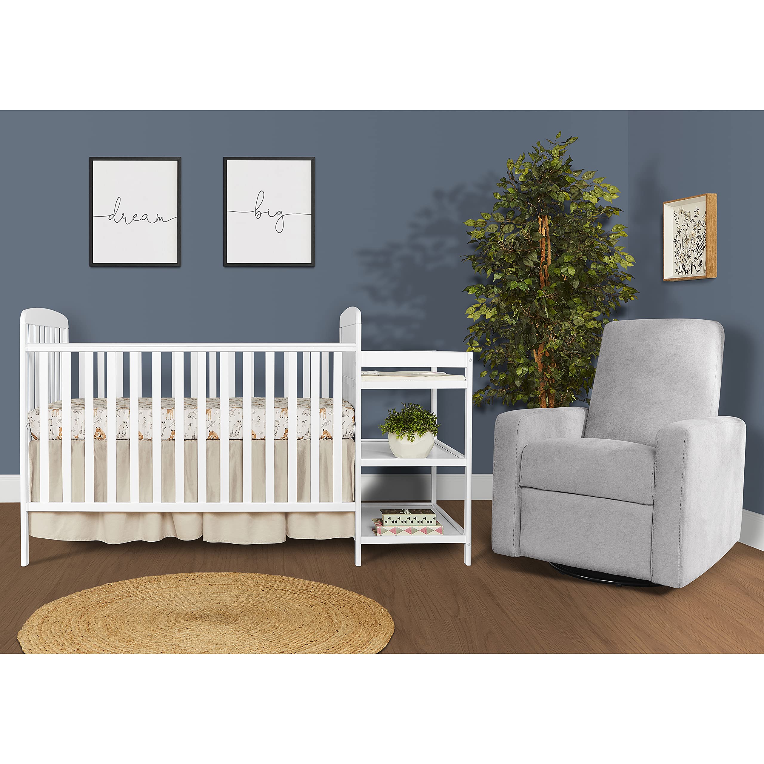 Dream On Me Anna 3in1 Full Size Crib and Changing Table Combo in