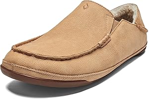 OluKai Mahana Men's Slippers with Washable Wool Blend Upper